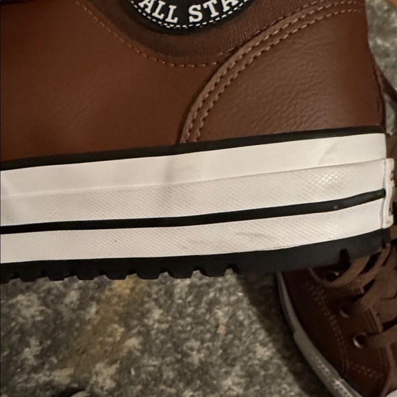 Converse Men's Brown Leather Sneakers - Picture 3 of 3
